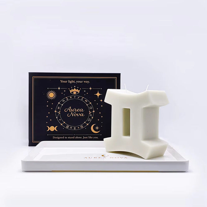 Gemini Candle | Sculptural Zodiac Candle | Aurea Nova